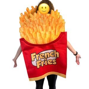 Spirit Halloween Adult French Fries Costume ONE SIZE fits most